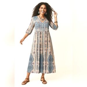 Casual Boho Chic Large Knit  Mendela Maxi Pockets Soft Stretch Festival Dress